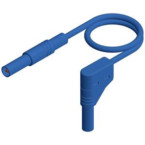 Skshirschmann SKS Hirschmann MLS WG 100/1 bl Veiligheidsmeetsnoer [ Banaanstekker 4 mm - Banaanstekker 4 mm] 1 m Blauw