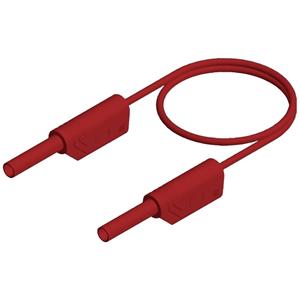 Skshirschmann SKS Hirschmann MVL S 100/1 Au Veiligheidsmeetsnoer [ Banaanstekker 2 mm - Banaanstekker 2 mm] 1 m Rood