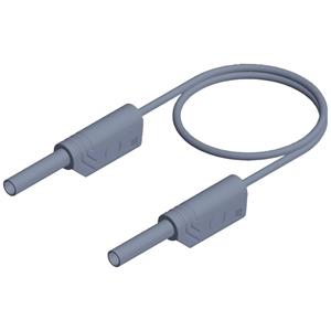 Skshirschmann SKS Hirschmann MVL S 100/1 Au Veiligheidsmeetsnoer [ Banaanstekker 2 mm - Banaanstekker 2 mm] 1 m Grijs