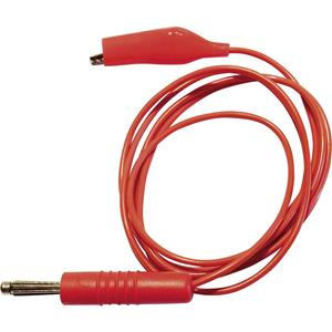 Schnepp 100CM PVC RT Meetsnoer [ Banaanstekker 4 mm - Krokodilklem] 1 m Rood