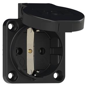 Opbouw-contactdoos IP54 Zwart PCE 601.450.01
