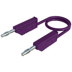 Skshirschmann SKS Hirschmann MLN 50/2,5 paars Meetsnoer [ Banaanstekker 4 mm - Banaanstekker 4 mm] 0.50 m Violet