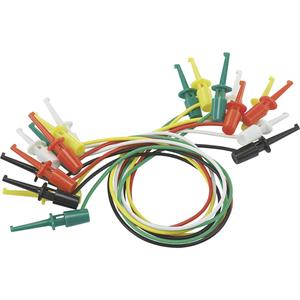 Voltcraft Testclip 40 mm Meetsnoerenset [ Krokodilklem - Krokodilklem] 0.28 m Zwart, Rood, Groen, Geel, Wit