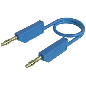 Skshirschmann SKS Hirschmann MLN 150/2,5 Au blau Meetsnoer [ Banaanstekker 4 mm - Banaanstekker 4 mm] 1.50 m Blauw
