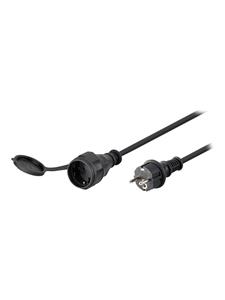 GUMMI VERLENGKABEL 10M - 3G1.5 - RANDAARDING - Perel