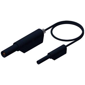 Skshirschmann SKS Hirschmann MAL S WS 2-4 100/1 Veiligheidsmeetsnoer [ Banaanstekker 4 mm - Banaanstekker 2 mm] 1 m Zwart