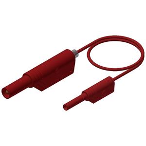 Skshirschmann SKS Hirschmann MAL S WS 2-4 100/1 Veiligheidsmeetsnoer [ Banaanstekker 4 mm - Banaanstekker 2 mm] 1 m Rood