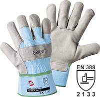 Rindnarbenleder-Handschuhe GRANIT grau / hellblau, VE 12 Paar Größe 8 (M)