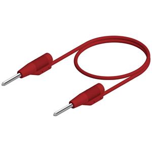 skshirschmann MVL 2/100 rt Messleitung [Stecker 2mm - Stecker 2 mm] 1.00m Rot