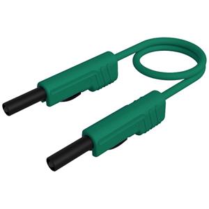 Skshirschmann SKS Hirschmann MLB 100/1 V gn Meetsnoer [ Banaanstekker 4 mm - Banaanstekker 4 mm] 1 m Groen