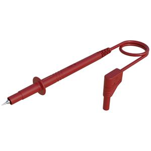 Skshirschmann SKS Hirschmann PL 2600 SIL S WS rot Veiligheidsmeetsnoer [ Banaanstekker 4 mm - Testpunt] 1 m Rood