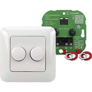 Ehmann 4260c0701 Unterputz Dimmer Geeignet für Leuchtmittel: LED-Lampe, Glühlampe, Halogenlampe We S149311