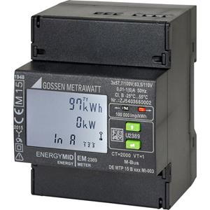 gossenmetrawatt Gossen Metrawatt U2387-V012 kWh-meter 3-fasen met S0-interface Digitaal Conform MID: Ja 1 stuk(s)