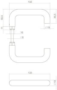 intersteel Deurkruk Bern rond RVS mat zwart