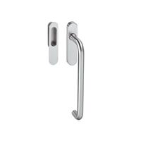 Intersteel Hef-/schuifdeurbeslag rond profielcilindergat geborsteld RVS