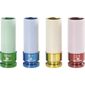 toolcraft 821580 Inbusdop Dopsleutelset 4-delig 1/2" (12.5 mm) Afmeting, lengte: 85 mm