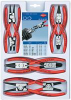 Precisie-borgveertang set Geschikt voor borgringen Binnen- en buitenringen 19-60 mm, 12-25 mm 10-25 mm, 19-60 mm Puntvorm Recht, 90° haaks Knipex 00 20 04 V01