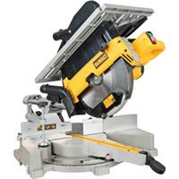 DeWALT Paneel- und Tischkreissäge D27112-QS 1600 Watt, Profi Kombi-Säge mit Tisch-, Kapp- und Gehrungsfunktion - Set inklusive Sägeblatt,