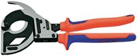 Kabelschneider L.320mm Ratschenfunkt. Arbeits-B.60mm m.2Komp.-Hüllen Knipex
