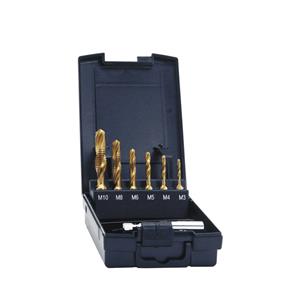Combinatietapboor 7-delig metrisch M3, M4, M5, M6, M8, M10 Rechtssnijdend Exact 05930 HSS 1 set