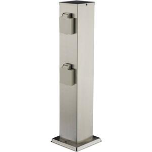Außensteckdose 4-Fach, IP44, Edelstahl V2A, 127x127x470mm - ETT