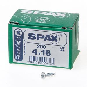 SPAX - Universalschraube SeKo St znblk Vollgewinde Kreuzschlitz Z 2, 4x16mm