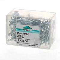 Hoenderdaal Draadnagel plat geruite kop gegalvaniseerd 2.4 x 50mm 350 gram