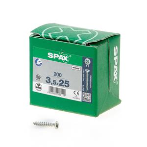 SPAX - Universalschraube SeKo St znblk Vollgewinde Kreuzschlitz Z 2, 3,5x25mm