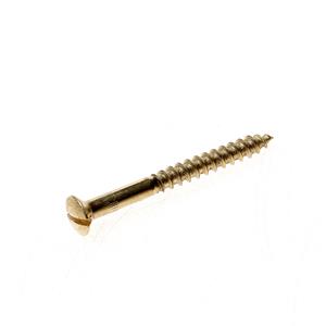 Kobout Houtschroef lenskop kop zaagsnede messing 4.0 x 40mm