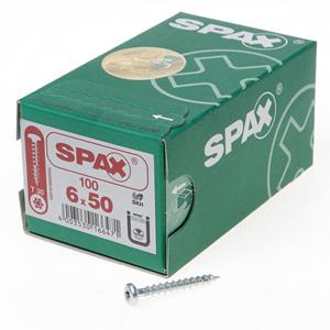 SPAX - Universalschraube PanHead St znblk Vollgewinde T-STAR plus T 30, 6x50mm