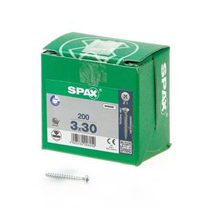 Spax Senkkopf, Kreuzschlitz Z, Vollgewinde 3,0 x 30 mm, 200 Stück