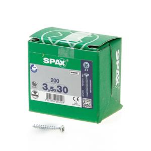 SPAX - Universalschraube SeKo St znblk Vollgewinde Kreuzschlitz Z 2, 3,5x30mm