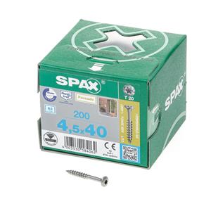 Spax Spaanplaatschroef lenskop roestvaststaal pozidrive 4.5 x 45mm