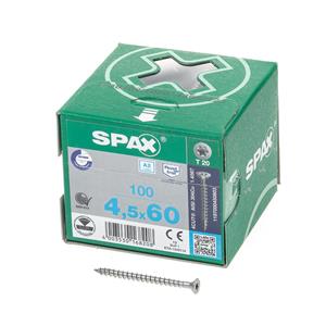 Senkkopf 4.5x 60 Vollgewinde Torx 20 Edelstahl A2 mit Bewertung - Spax