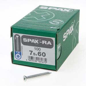 Spax RA Kozijnschroeven torx platverzonken kop T30 7.5 x 60mm