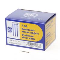 Hjz RVS nagels verloren kop 1.6 x 25mm 1kg