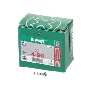 Spax Spaanplaatschroef cilinderkop verzinkt T-Star T20 4.0x20mm (per 200 stuks)