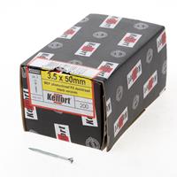 Kelfort MDF plaatschroef platverzonken kop pozidriv verzinkt deeldraad 3.5 x 50mm