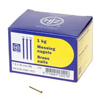 Hjz Messing nagels bombe kop 1.8 x 30mm 1kg