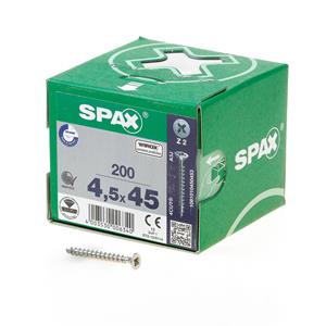 SPAX - Universalschraube SeKo St znblk Vollgewinde Kreuzschlitz Z 2, 4,5x45mm