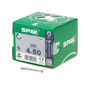 Spax Senkkopf, Kreuzschlitz Z, Vollgewinde 4,0 x 50 mm, 200 Stück