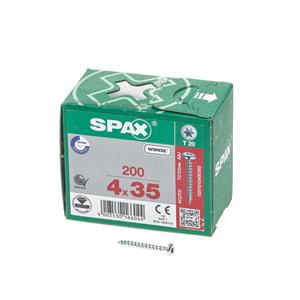 Spax Spaanplaatschroef cilinderkop verzinkt T-Star T20 4.0x35mm (per 200 stuks)