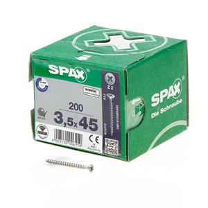 SPAX - Universalschraube SeKo St znblk Vollgewinde Kreuzschlitz Z 2, 3,5x45mm