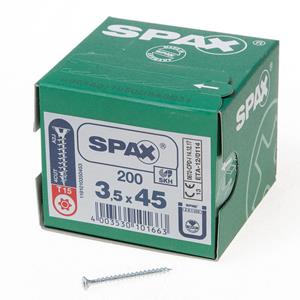 SPAX - Universalschraube SeKo St znblk Vollgewinde T-STAR plus T 15, 3,5x45mm