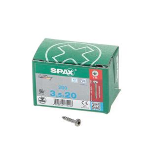 Spax Spaanplaatschroef cilinderkop RVS T-Star T15 3.5x20mm (per 200 stuks)