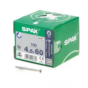 SPAX - Universalschraube SeKo St znblk Vollgewinde Kreuzschlitz Z 2, 4,5x60mm