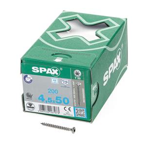 Spax Spaanplaatschroef lenskop RVS T-Star T20 4.5x50mm (per 200 stuks)