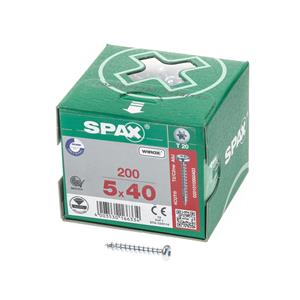 SPAX Spanplattenschraube Halbrundkopf mit Innenstern-T-Kraftangriff Abmessung:5,0 x 40mm Lieferumfang: 200 Stück