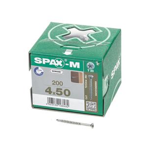 200x Spax Spanplattenschraube, Torx, panhead, Größe 4,5 x 50 mm