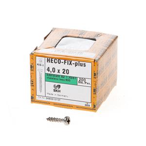Heco Spaanplaatschroef cilinderkop RVS A2 pozidriv FIX-plus 4x20mm (per 200 stuks)